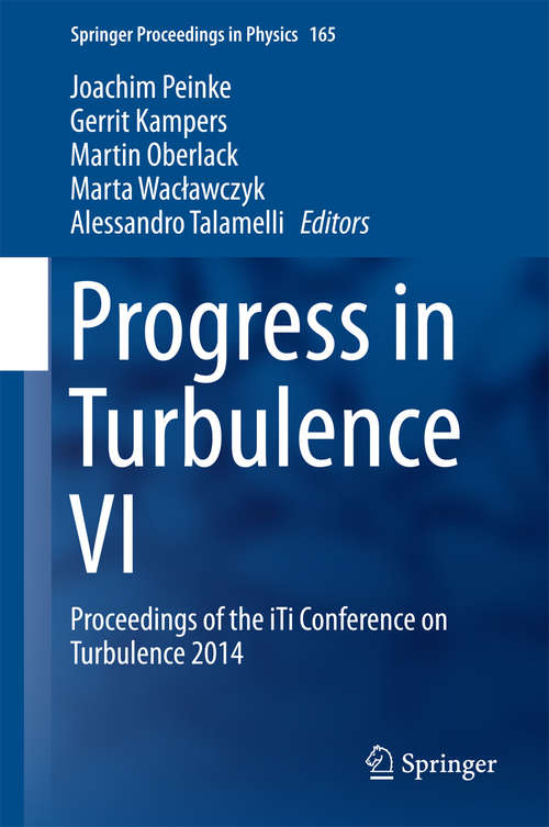 Progress in Turbulence VI