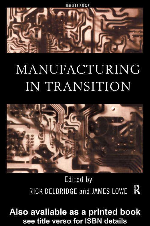 Manufacturing in Transition