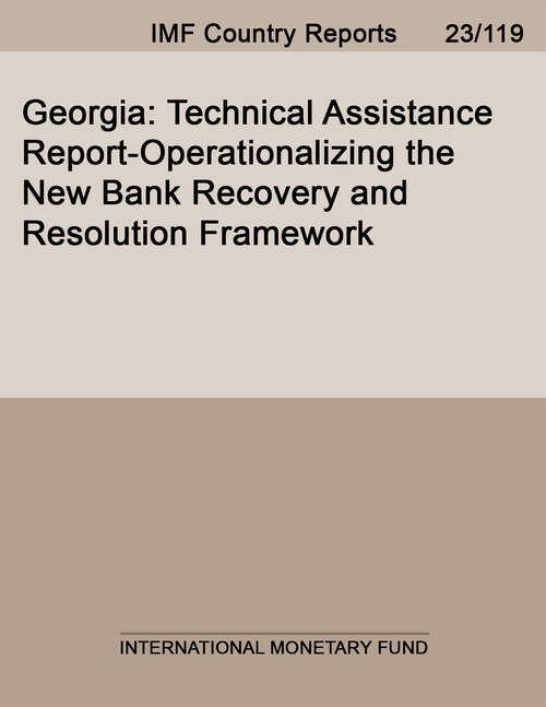 Book cover of Georgia: Technical Assistance Report-Operationalizing the New Bank Recovery and Resolution Framework