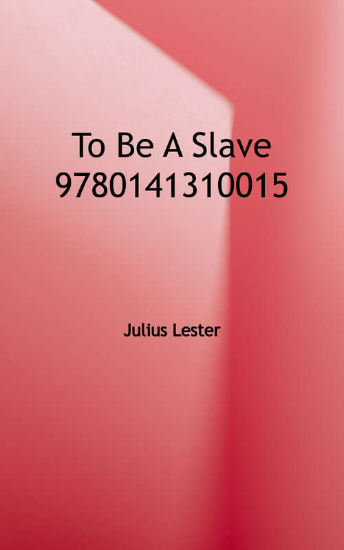 Cover image of To Be A Slave