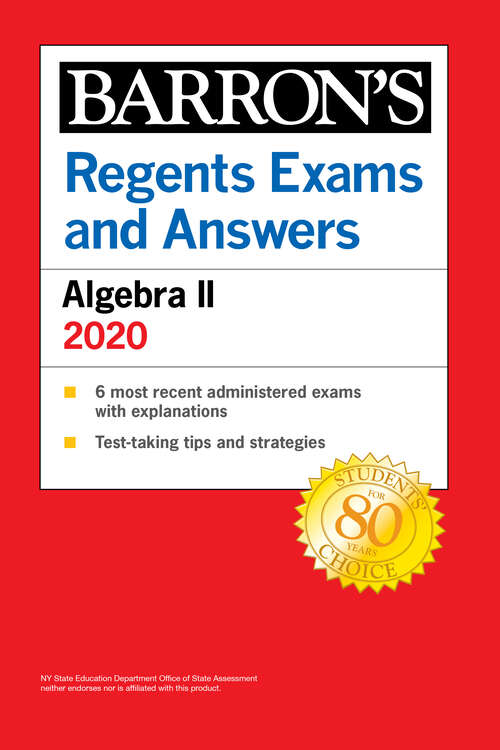 Book cover of Regents Exams and Answers: Algebra II 2020: Let's Review Algebra II + Barron's Regents Exams And Answers: Algebra Ii (Barron's Regents NY)