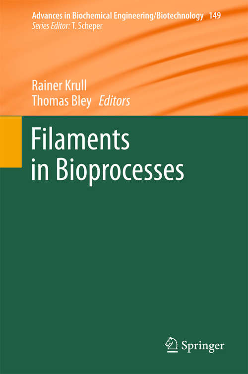 Book cover of Filaments in Bioprocesses