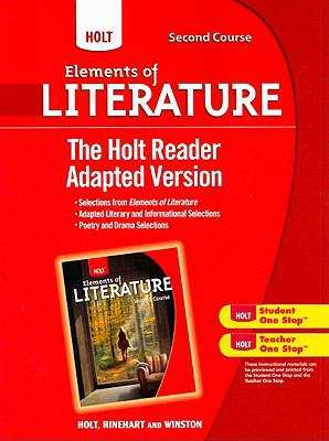 Book cover of Holt Elements of Literature, Second Course: The Holt Reader Adapted Version
