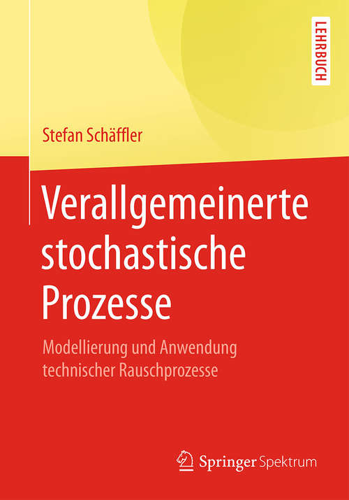 Book cover of Verallgemeinerte stochastische Prozesse