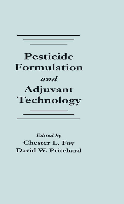 Pesticide Formulation and Adjuvant Technology