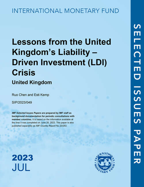 Book cover of Lessons from the United Kingdom’s Liability – Driven Investment (LDI) Crisis: United Kingdom