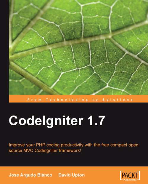Book cover of CodeIgniter 1.7