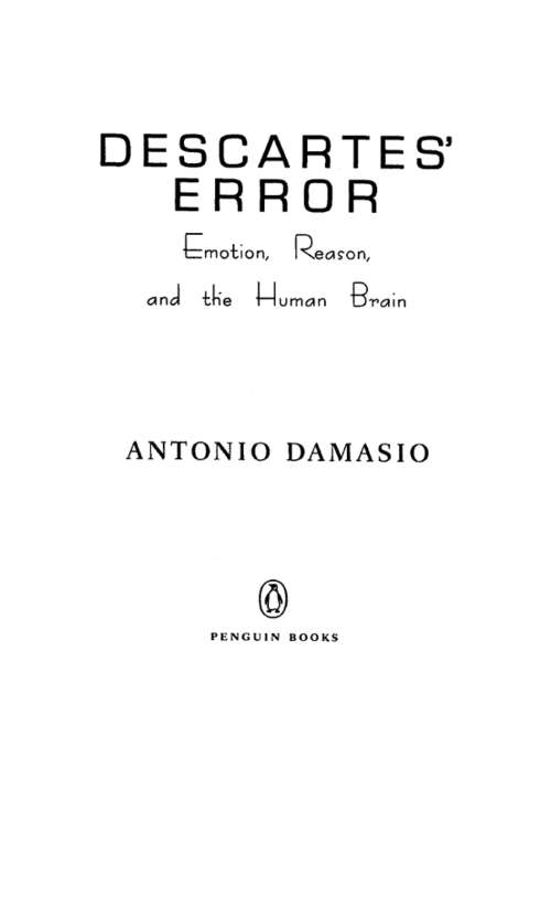 Book cover of Descartes' Error: Emotion, Reason, and the Human Brain