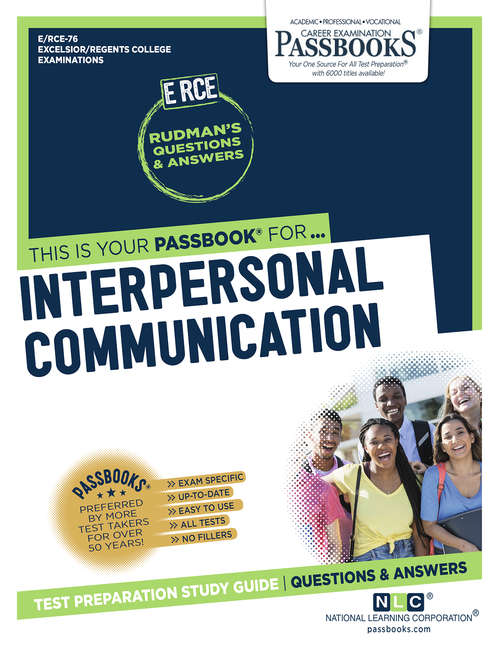 Book cover of Interpersonal Communication: Passbooks Study Guide (Excelsior/Regents College Examination Series)