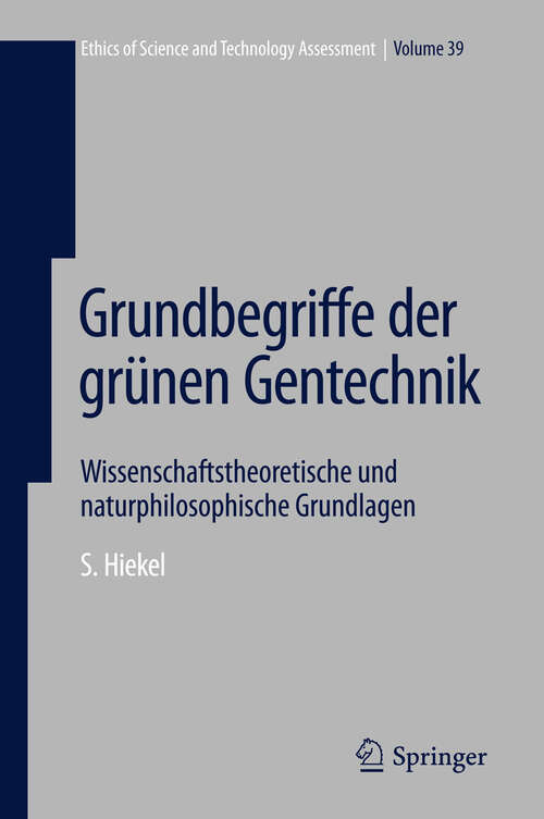 Book cover of Grundbegriffe der grünen Gentechnik
