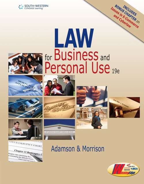 Book cover of Law for Business and Personal Use