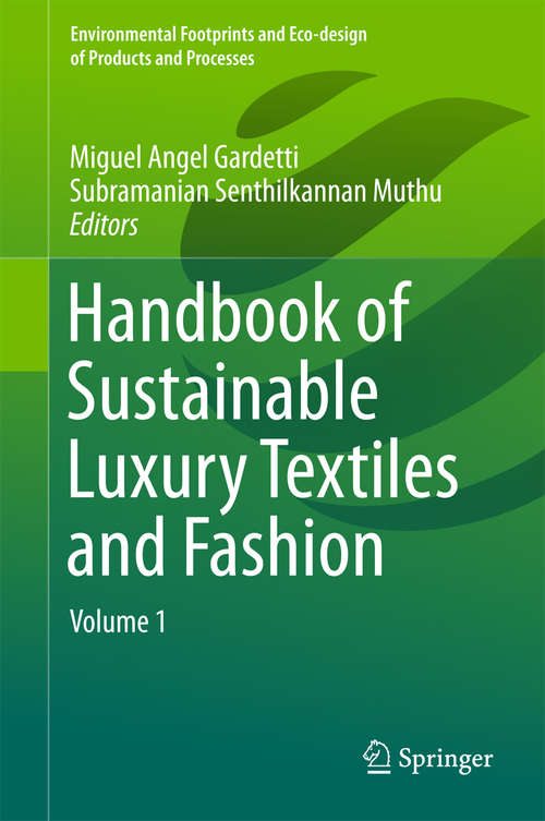 Book cover of Handbook of Sustainable Luxury Textiles and Fashion