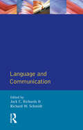 Language and Communication (Applied Linguistics and Language Study)