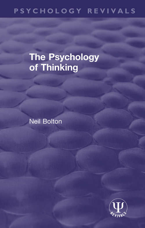 Book cover of The Psychology of Thinking (Psychology Revivals)