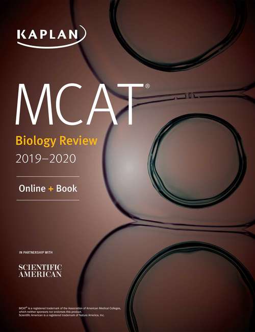 Book cover of MCAT Biology Review 2019-2020: Online + Book (Kaplan Test Prep)