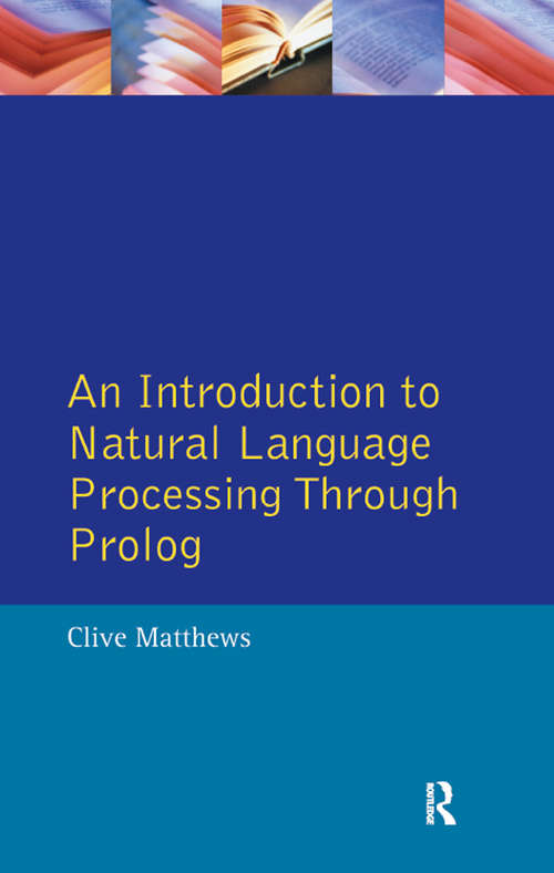 Book cover of An Introduction to Natural Language Processing Through Prolog
