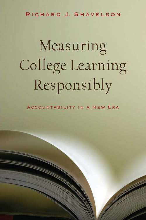 Book cover of Measuring College Learning Responsibly
