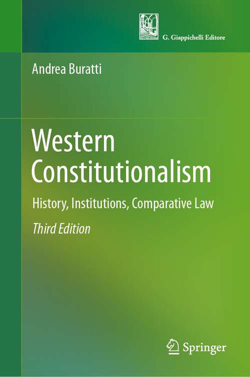 Book cover of Western Constitutionalism: History, Institutions, Comparative Law (3rd ed. 2023)