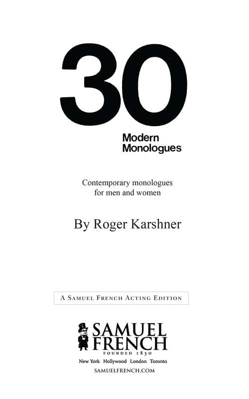 Book cover of 30 Modern Monologues