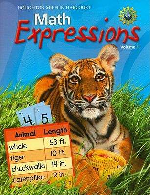 Book cover of Math Expressions, Volume 1 [Grade 2]
