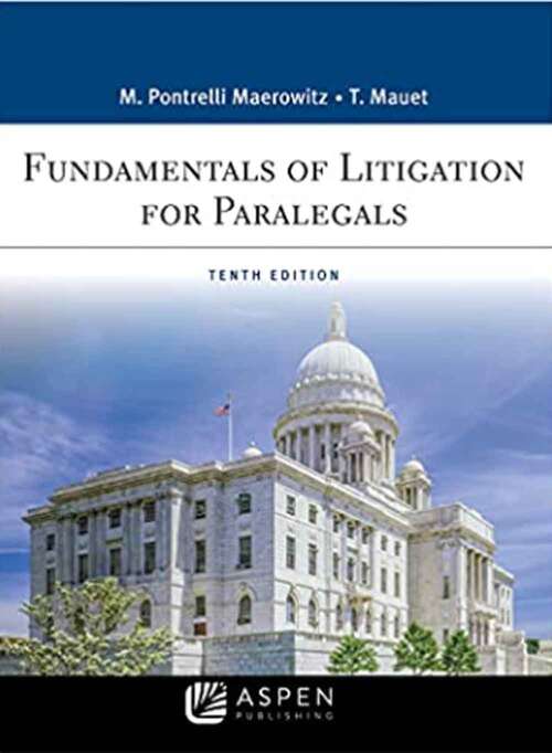 Book cover of Fundamentals of Litigation for Paralegals (Tenth Edition) (Aspen Paralegal Series)