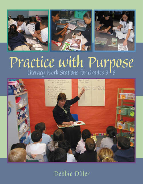 Book cover of Practice with Purpose: Literacy Work Stations for Grades 3-6