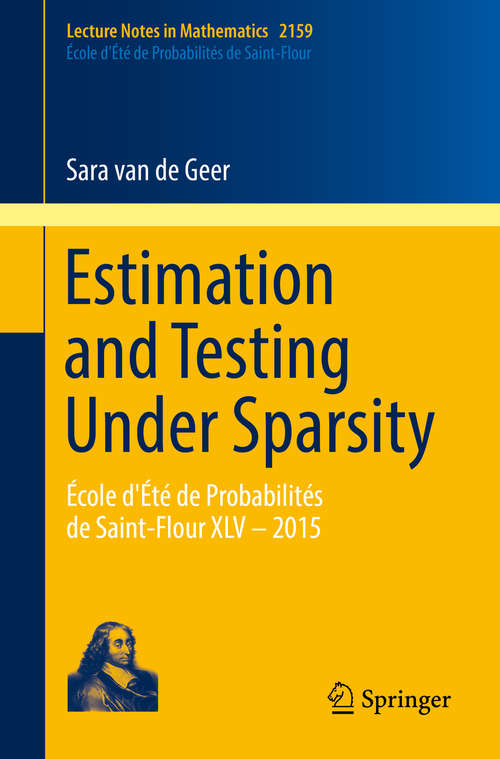 Book cover of Estimation and Testing Under Sparsity