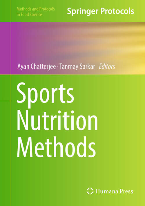 Book cover of Sports Nutrition Methods (Methods and Protocols in Food Science)