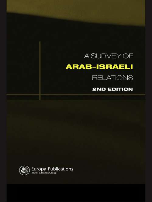 Survey of Arab-Israeli Relations