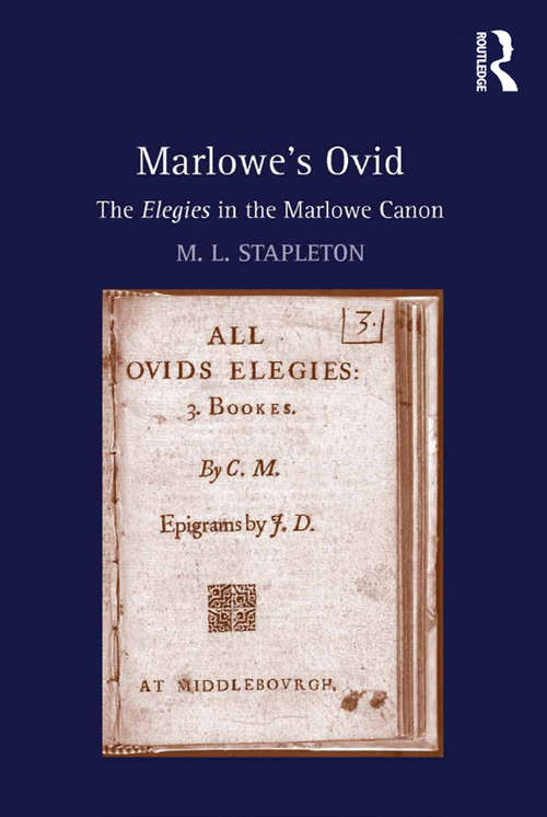 Book cover of Marlowe's Ovid: The Elegies in the Marlowe Canon