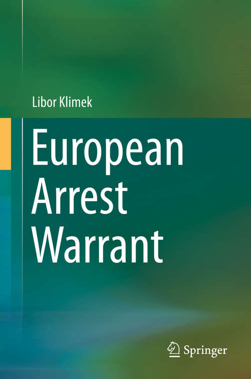 Book cover of European Arrest Warrant