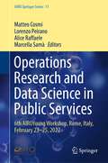 Operations Research and Data Science in Public Services: 6th AIROYoung Workshop, Rome, Italy, February 23–25, 2022 (AIRO Springer Series #11)