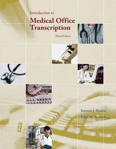 Book cover of Introduction to Medical Office Transcription (3rd Edition)