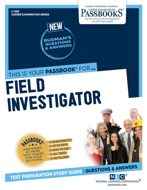 Book cover of Field Investigator: Passbooks Study Guide (Career Examination Series)