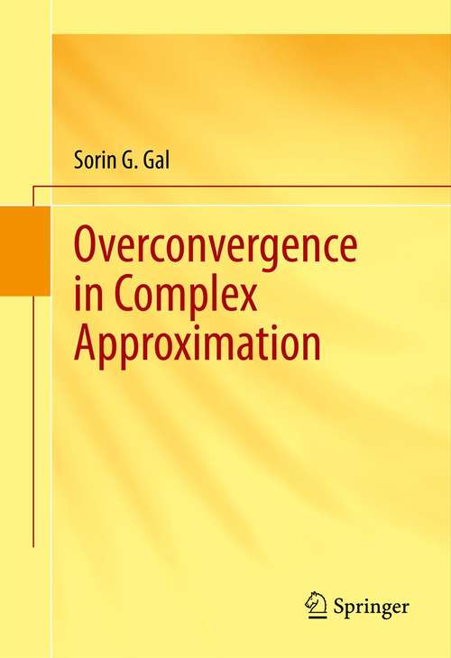 Book cover of Overconvergence in Complex Approximation