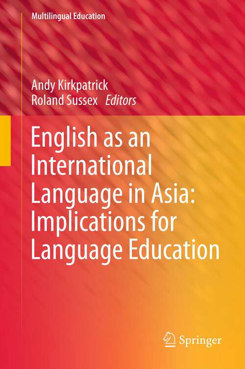 Book cover of English as an International Language in Asia: Implications for Language Education