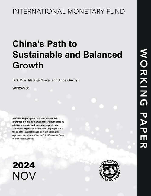 Book cover of China’s Path to Sustainable and Balanced Growth
