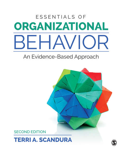 Book cover of Essentials of Organizational Behavior: An Evidence-Based Approach