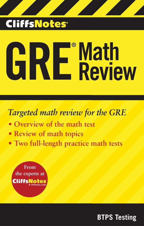 Book cover of CliffsNotes GRE Math Review