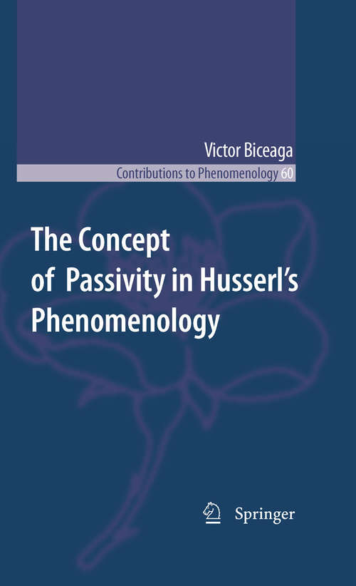 Book cover of The Concept of Passivity in Husserl's Phenomenology