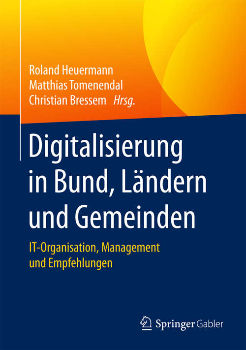 Book cover of Digitalisierung in Bund, Ländern und Gemeinden