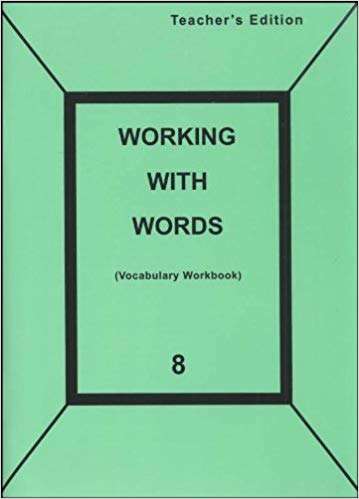 Book cover of Working With Words: Vocabulary Workbook (Grade 8)