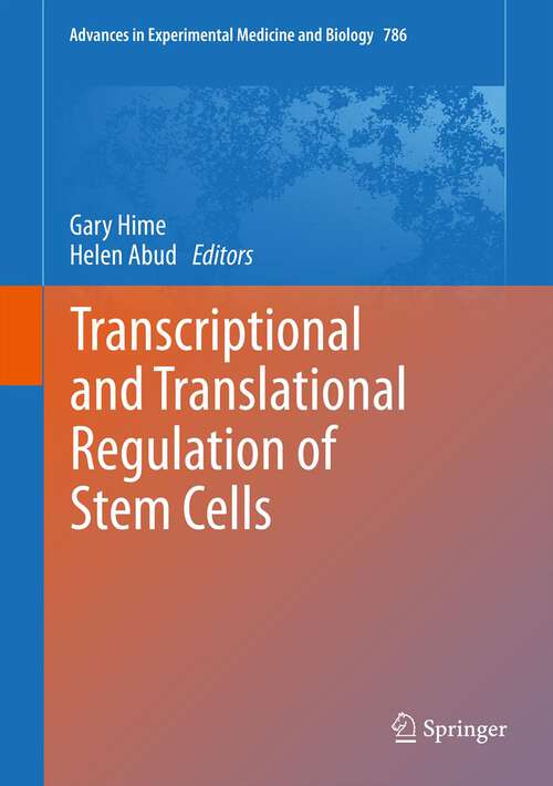Book cover of Transcriptional and Translational Regulation of Stem Cells