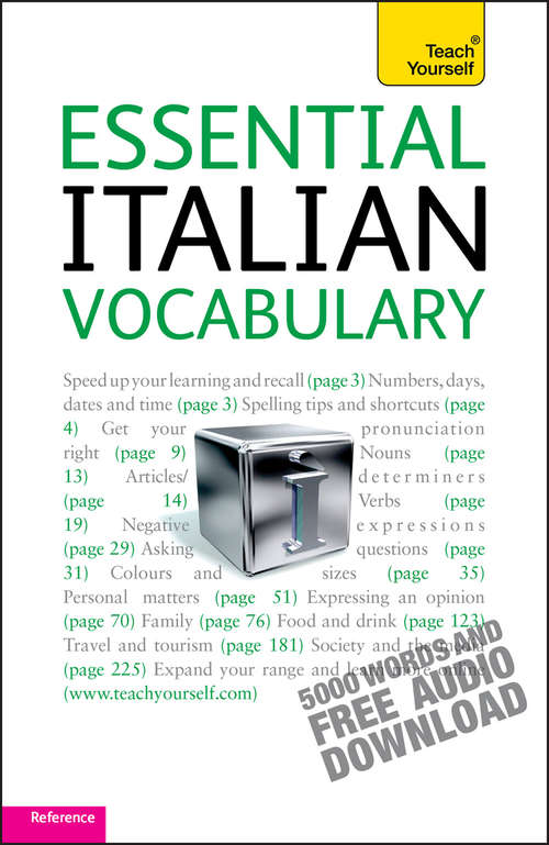 Book cover of Essential Italian Vocabulary: Teach Yourself