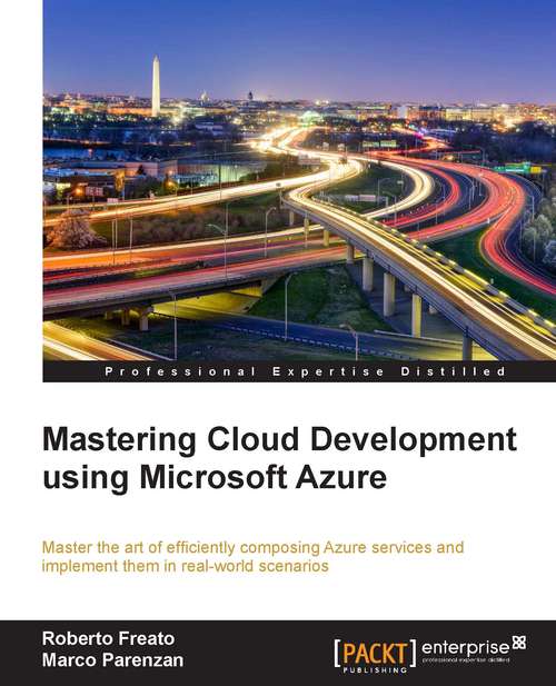 Book cover of Mastering Cloud Development using Microsoft Azure