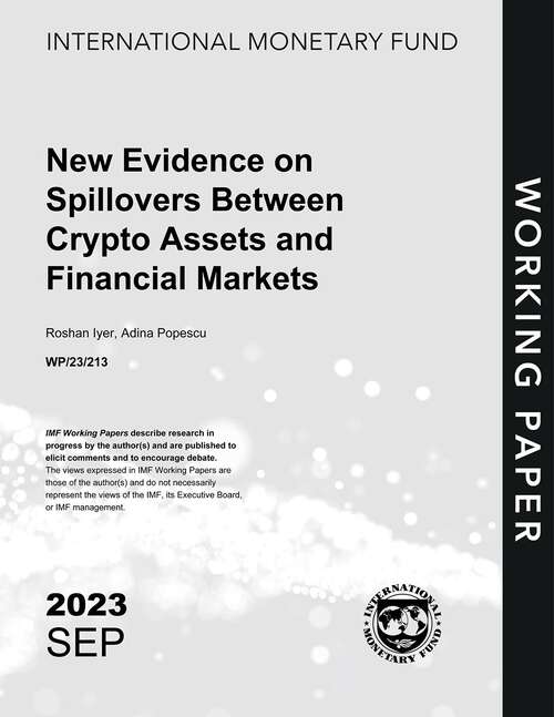 Book cover of New Evidence on Spillovers Between Crypto Assets and Financial Markets