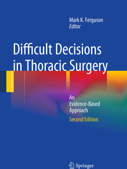 Book cover of Difficult Decisions in Thoracic Surgery