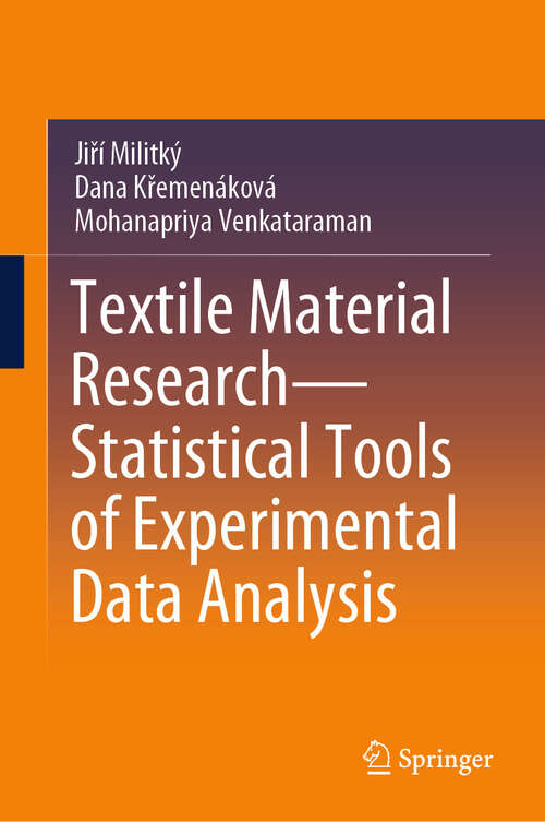 Book cover of Textile Material Research—Statistical Tools of Experimental Data Analysis