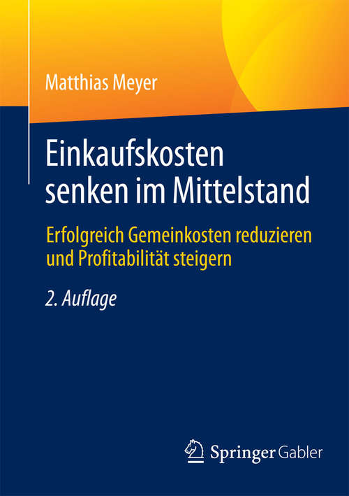 Book cover of Einkaufskosten senken im Mittelstand