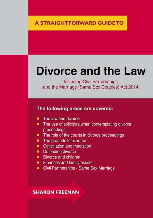 Book cover of A Straightforward Guide to Divorce and the Law